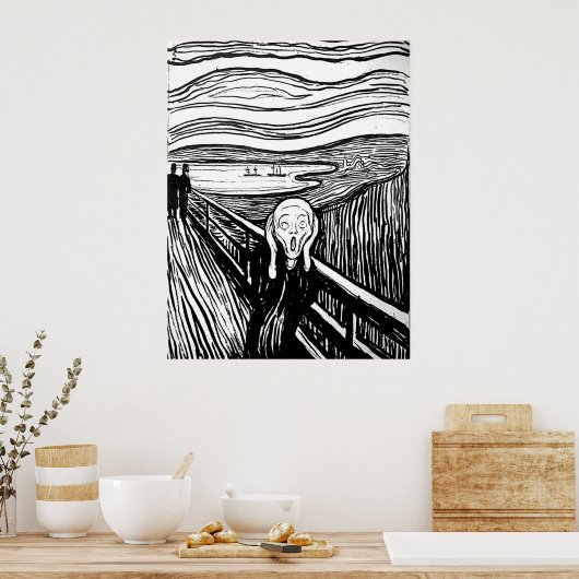 Der Schrei von Edvard Munch Poster (Küche)