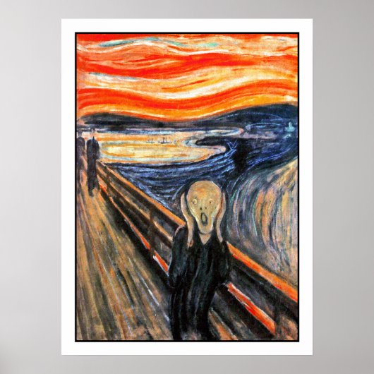 "Der Schrei" von Edvard Munch Poster (Vorne)