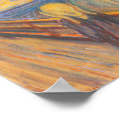 Der Schrei von Edvard Munch Poster (Ecke)