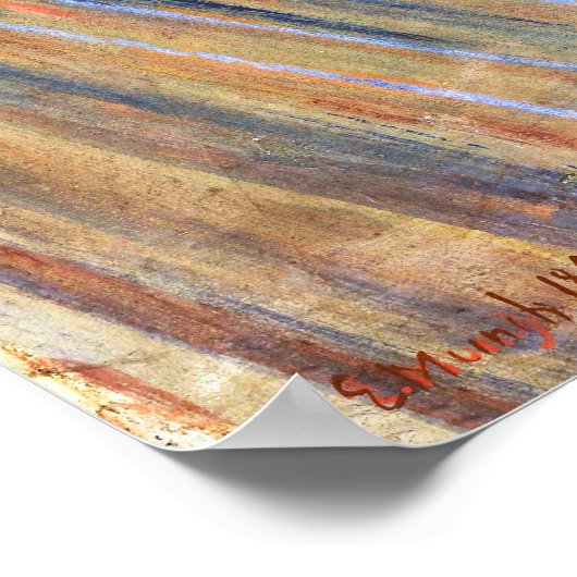 Der Schrei von Edvard Munch Poster (Ecke)