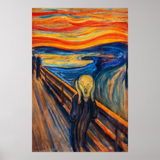 Der Schrei von Edvard Munch Poster (Vorne)