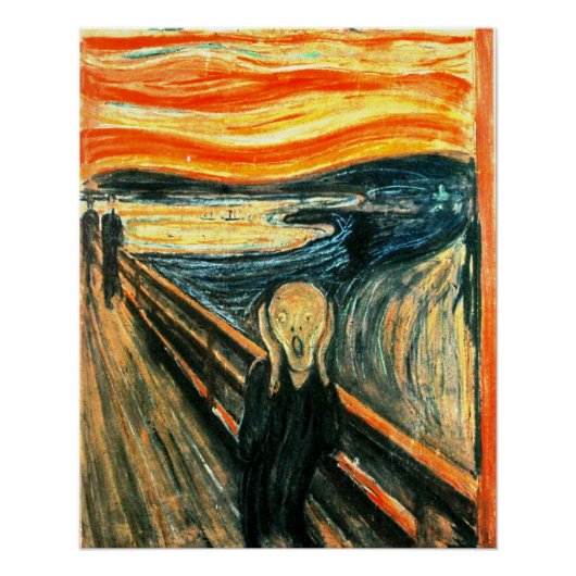 Der Schrei von Edvard Munch Poster (Vorderseite)