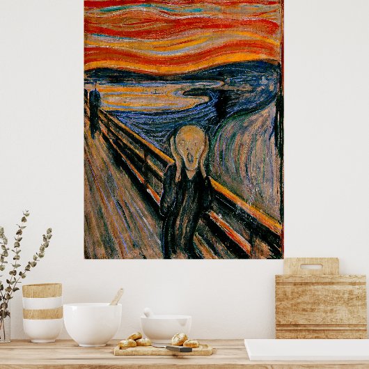 Der Schrei von Edvard Munch Poster (Küche)