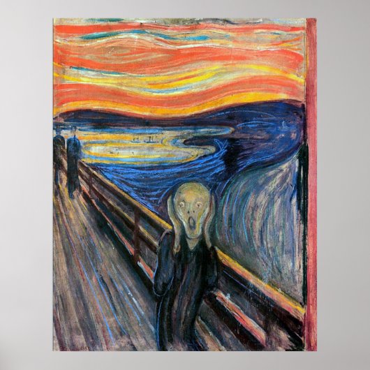 Der Schrei von Edvard Munch Poster (Vorne)