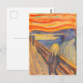 Der Schrei von Edvard Munch Postkarte (Vorne/Hinten)