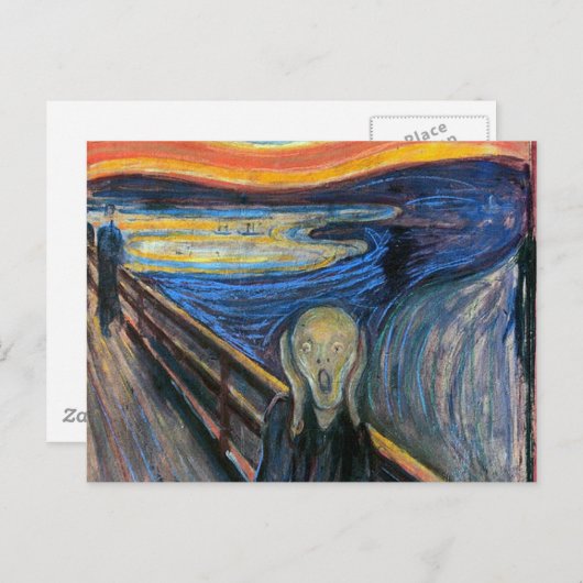 Der Schrei von Edvard Munch Postkarte (Vorne/Hinten)