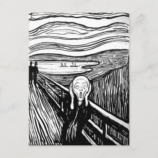 Der Schrei von Edvard Munch Postkarte (Vorderseite)