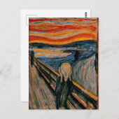 Der Schrei von Edvard Munch Postkarte (Vorne/Hinten)