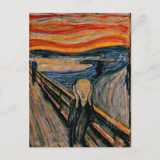 Der Schrei von Edvard Munch Postkarte (Vorderseite)