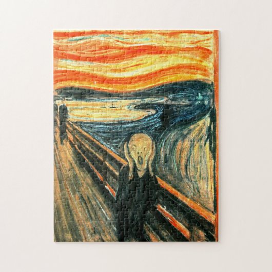 Der Schrei von Edvard Munch Puzzle (Vertikal)