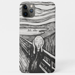 Der Schrei von Edvard Munch Schwarz und Weiß Case-Mate iPhone Hülle
