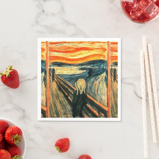 Der Schrei von Edvard Munch Serviette (Beispiel)