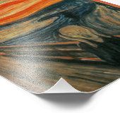 Der Schrei von Edvard Munch, symbolischer Maler Fotodruck (Ecke)