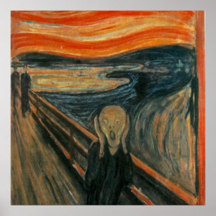 Der Schrei von Edvard Munch, symbolischer Maler Poster