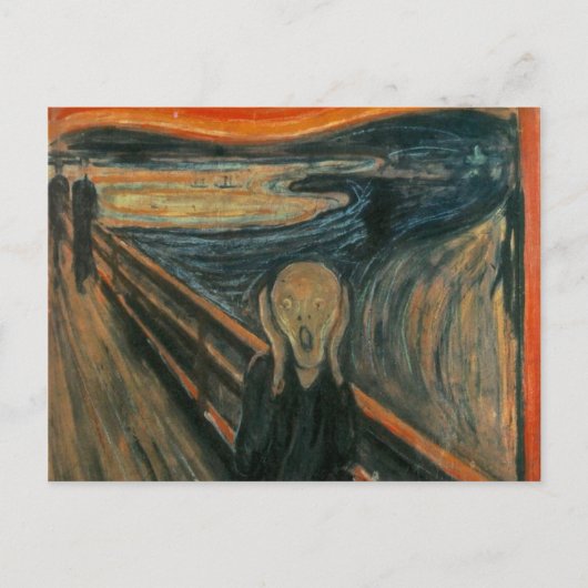 Der Schrei von Edvard Munch, symbolischer Maler Postkarte (Vorderseite)