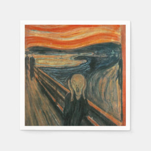 Der Schrei von Edvard Munch, symbolischer Maler Serviette