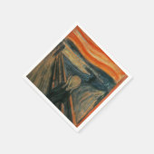 Der Schrei von Edvard Munch, symbolischer Maler Serviette (Ecke)