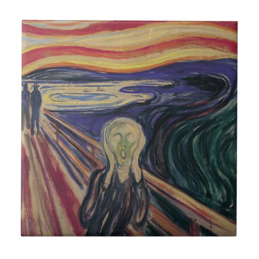 Der Schrei von Edvard Munch, Vintage-Expressionism Fliese (Vorderseite)