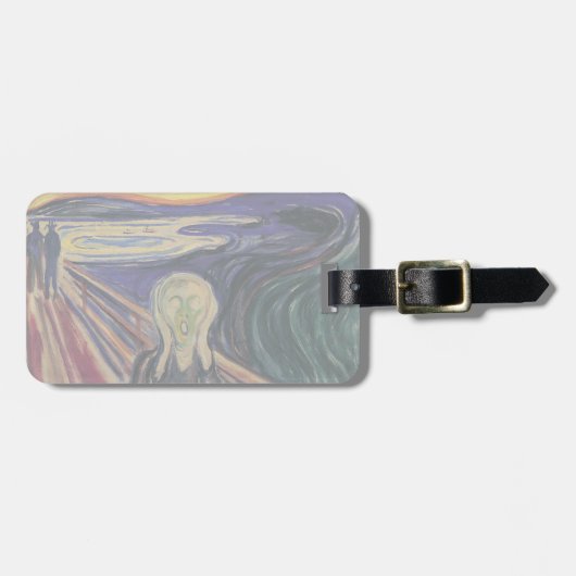 Der Schrei von Edvard Munch, Vintager Expressionis Gepäckanhänger (Vorderseite horizontal)