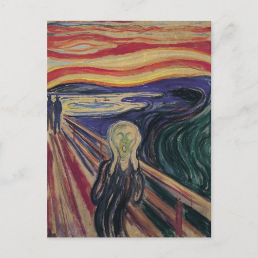 Der Schrei von Edvard Munch, Vintager Expressionis Postkarte (Vorderseite)