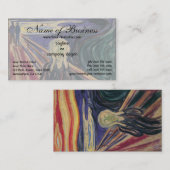 Der Schrei von Edvard Munch Visitenkarte (Vorne/Hinten)