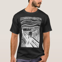 Der Schrei von Edvard Munch – Weiße Linienkunst