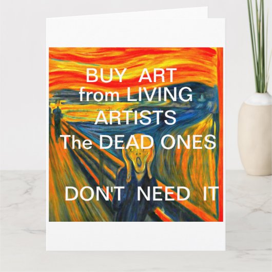 Der Schrei von Munch, Parody Karte (Vorderseite)