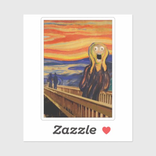 Der Schrei - wirklich ausgestopft! Aufkleber (Blatt)