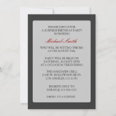 Der Schrei - Witziger 40. Geburtstag Einladung (Rückseite)