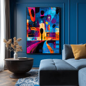 Der Schrei wurde im Abstrakten Expressionismus neu Poster