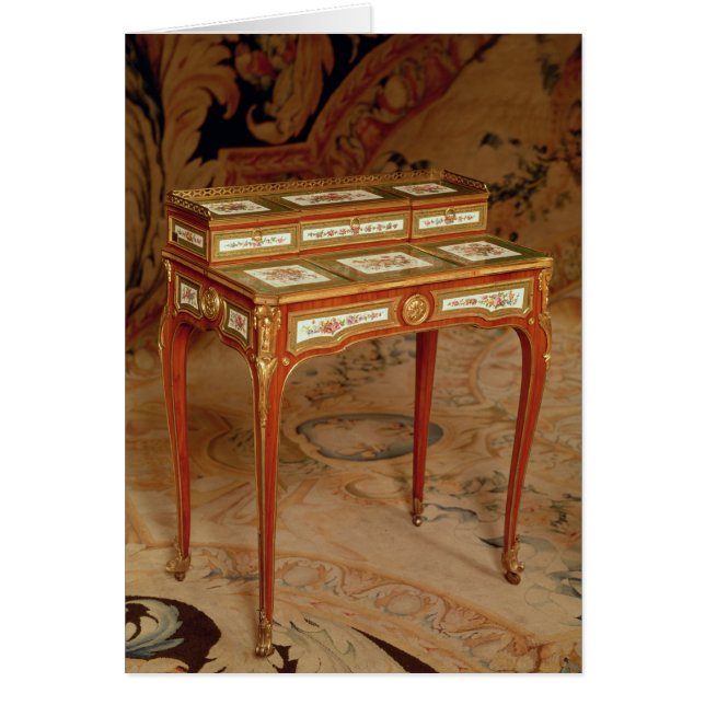 Der Schreibtisch der Frau mit Platten von Sevres (Vorne)