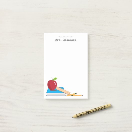 Der Schreibtisch-personalisierte klebrige Post-it Klebezettel (Auf Schreibtisch)