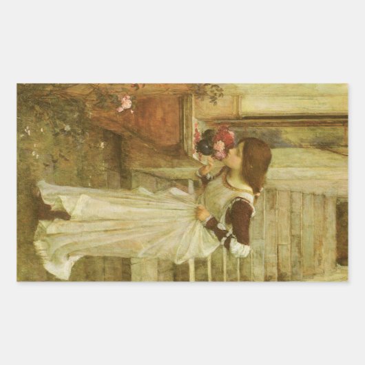 Der Schrein von John William Waterhouse Rechteckiger Aufkleber (Vorderseite)