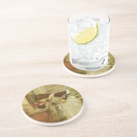 Der Schrein von John William Waterhouse Sandstein Untersetzer (Seite)