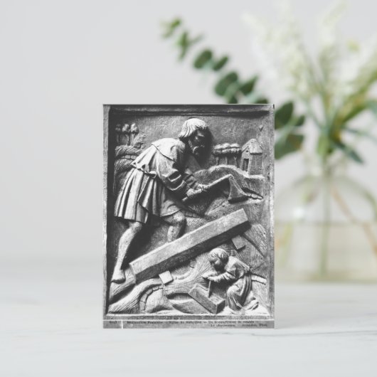 Der Schreiner, Details aus einem Altarbild Postkarte (Stehend Vorderseite)