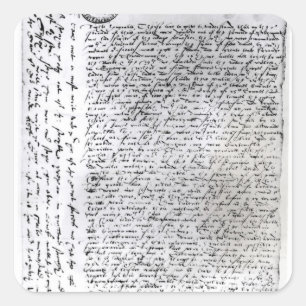 Der schriftliche Versand von Sir Francis Drake Quadratischer Aufkleber