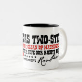 DER SCHRITT TEXAS 2 ZWEIFARBIGE TASSE (VorderseiteRechts)