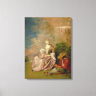 Der schüchterne Liebhaber, 1718 Leinwanddruck