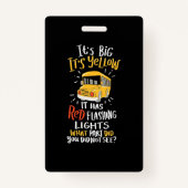 Der Schulbus ist groß und gelb Ausweis (Vorderseite)