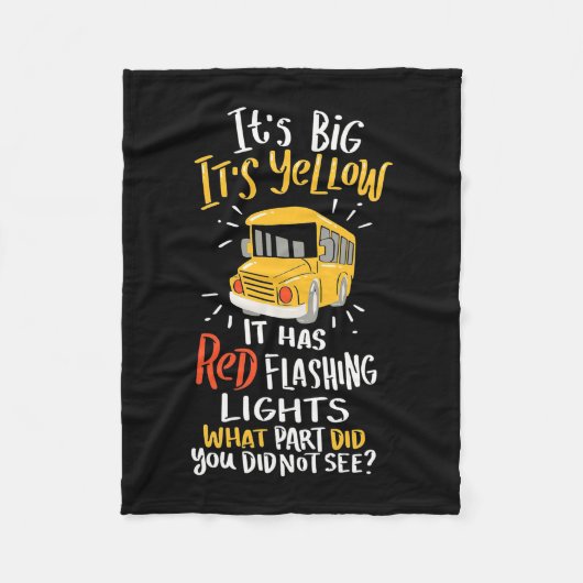 Der Schulbus ist groß und gelb Fleecedecke (Vorderseite)