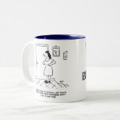 Der Schulleiter soll zur Schule gehen Zweifarbige Tasse (Vorderseite Links)