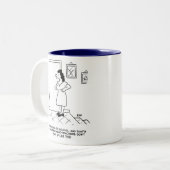 Der Schulleiter soll zur Schule gehen Zweifarbige Tasse (Vorderseite Links)