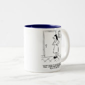 Der Schulleiter soll zur Schule gehen Zweifarbige Tasse (VorderseiteRechts)