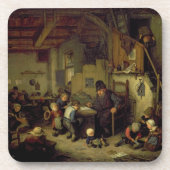 Der Schulmeister, c.1662 (Öl auf Platte) Untersetzer (Vorderseite)