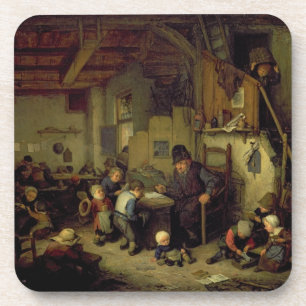 Der Schulmeister, c.1662 (Öl auf Platte) Untersetzer