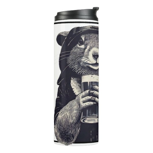 Der Schurkenwärmer Thermosbecher (Nach links gedreht)