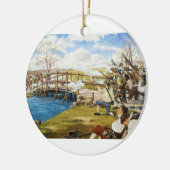 Der Schuss gehört 'ringsum die Welt Domenick Keramikornament (Links)