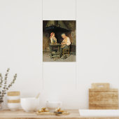 Der Schuster-Shop, 1874 (Öl auf Tafel) Poster (Küche)