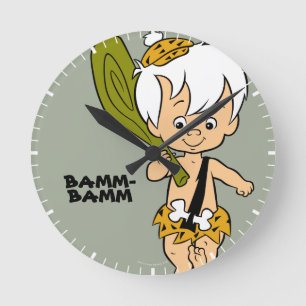 Der Schutt der Flintstones-  Bamm-Bamm Runde Wanduhr