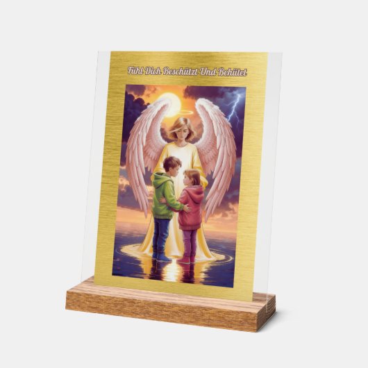 Der Schutzengel begleitet Dich Acrylschild (Winkel)